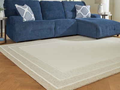 Teelgan Large Rug, Ivory/Tan, rollover