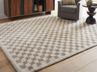 Karamen Large Rug, Taupe/Ivory, rollover