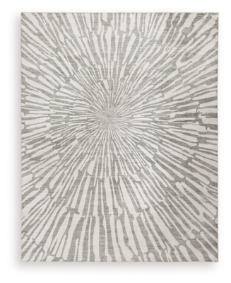 Verland Washable Large Rug, Gray/White, large
