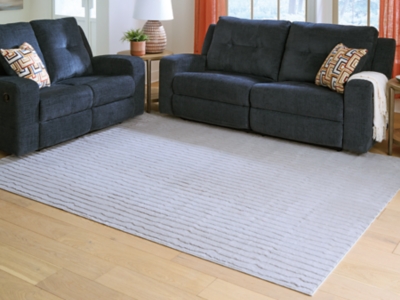 Worthley Washable Large Rug, Gray, rollover