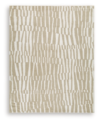 Corrbell 7'8" x 10' Area Rug, Beige/White, large