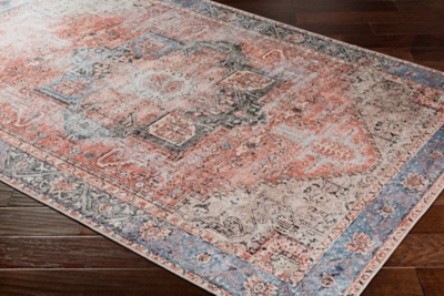 Distressed Pattern 5'3" X 7'3" Area Rug, Multi, rollover