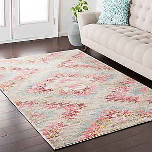 Delineate a space in a beautiful way with this designer area rug. Its gorgeous geometric design infuses a modern sensibility that simply suits your style.Made of polypropylene | Machine woven | Medium pile | No backing; rug pad recommended | Spot clean | Imported