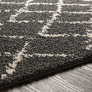Simply timeless and beautifully on trend, this masterfully crafted moroccan style area rug is dressed to impress. Easy elegant and casually cool, it looks right at home whether your furnishings are classic or contemporary.Made of polypropylene | Machine woven | No backing | Plush pile; rug pad recommended | Spot clean | Imported