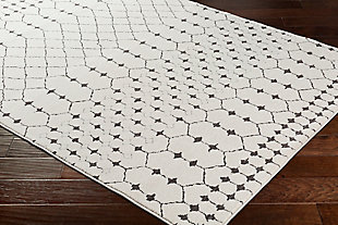Modern 2' X 3' Area Rug, Charcoal/Beige/Gray, rollover
