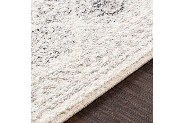 Simply timeless and beautifully on trend, this masterfully crafted moroccan style area rug is dressed to impress. Easy elegant and casually cool, it looks right at home whether your furnishings are classic or contemporary.Made of polypropylene | Machine woven | No backing | Medium pile; rug pad recommended | Spot clean | Imported