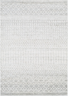 Modern Rug, Two-tone Gray/White, large