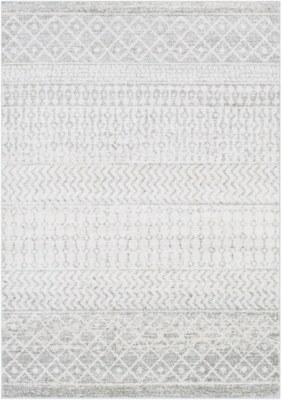 Modern Rug, Two-tone Gray/White, large