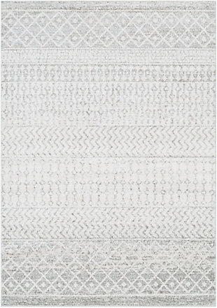 Surya Elaziz Moroccan Boho Area Rug, 6'7" x 9', Gray, Gray, large