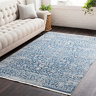 When your room needs a dash of color and pop of personality, this wonderfully versatile rug is just the ticket. Distressed, dyed effect softens the aesthetic for understated good looks that complement virtually any decor.Made of polyester | For indoor/outdoor use | Uv resistant; water resistant | Machine woven | Fringe detail | No backing; rug pad recommended | Medium pile; rug pad recommended | Spot clean | Imported