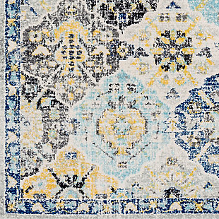 Simple design and harmonious hues impart a timeless look to any space. This highly versatile area rug is the perfect marriage of traditional and contemporary styles. It’s a sophisticated yet relaxed aesthetic that feels right at home.Made of polypropylene | Machine woven | Medium pile | No backing; rug pad recommended | Spot clean | Imported