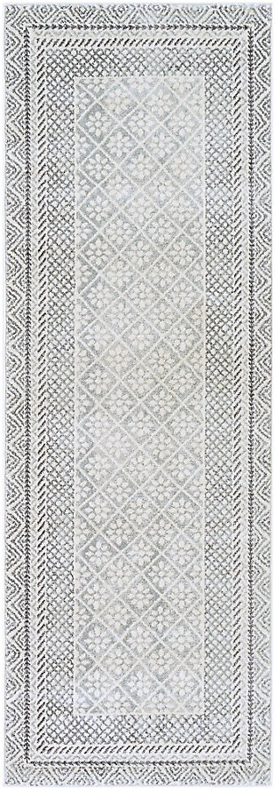 Home Accents Harput Area Rug, Charcoal/Gray/White, large