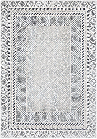 Home Accents Harput Area Rug, Charcoal/Gray/White, large