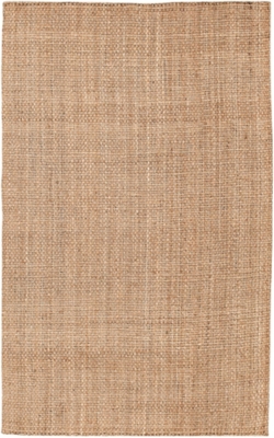 Hand Hooked Jute Woven 5' x 8' Area Rug, Wheat, large