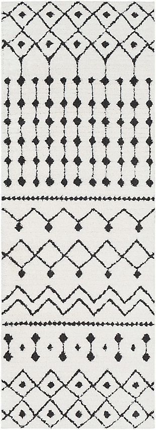 Modern Area Rug, Black/Charcoal/White, large