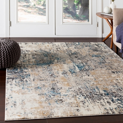 Abstract Design Area Rug, Multi, large