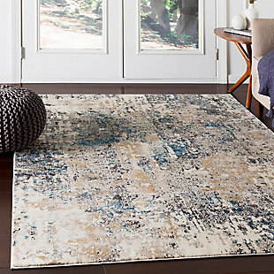 Striking abstract patterned rug leaves so much to the imagination. Its ethereal design dresses up a room with brilliant color, visual texture and a highly contemporary point of view.Made of polypropylene and polyester | For indoor/outdoor use | Uv resistant; water resistant | Machine woven | Medium pile | No backing; rug pad recommended | Spot clean | Imported