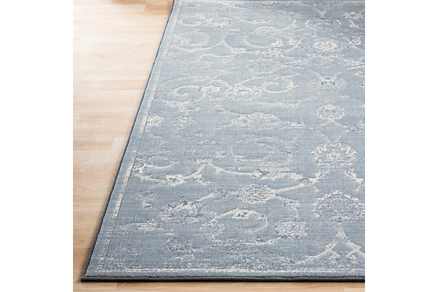 Need to warm up a room? The light and elegant feel of this rug is a lovely treat underfoot. Its flowing floral pattern blended with organic hues exudes a sense of ease that’s easy to love.Made of polypropylene | Machine made | No backing | Imported