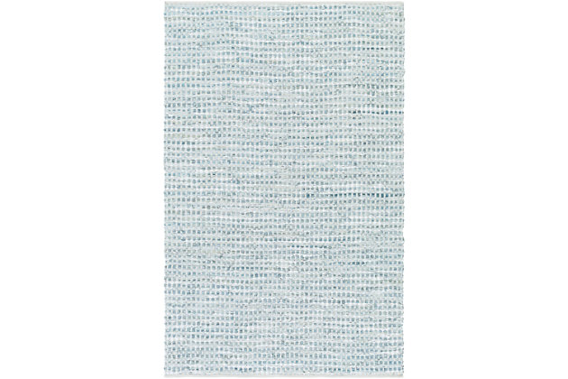 Double up on comfort and style with this easy-breezy reversible area rug. Flatweave design infuses a casually cool element that feels right at home.Made of cotton and leather | Handwoven | Reversible; no backing | Imported