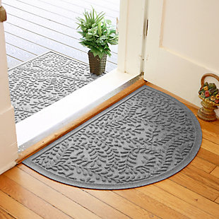 Home Accent Aqua Shield Boxwood 24" x 39" Half Round Doormat, , rollover
