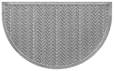 Home Accent Aqua Shield Chevron 24" x 39" Half Round, Medium Gray, large