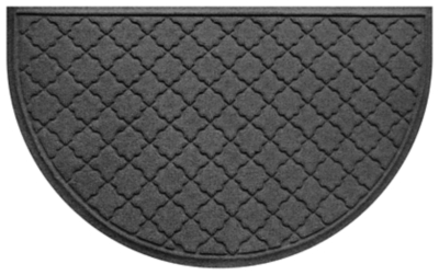 Home Accents Waterhog Cordova 24" x 39" Half Round Doormat, Charcoal, large