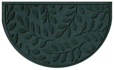 Home Accent Aqua Shield Brittany Leaf 24 X 39 Half Round Doormat