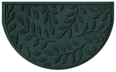 Waterhog Indoor/Outdoor Leaves Half-Round Doormat, 24 x 39