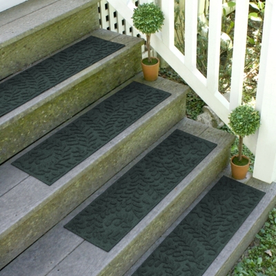 Home Accent Aqua Shield Boxwood Stair Treads (Set of 4), Evergreen, large