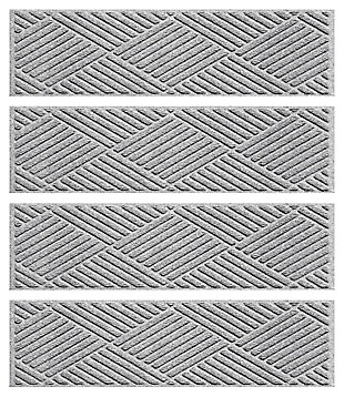 Home Accent Waterhog Diamonds Stair Treads (Set of 4), Medium Gray, large