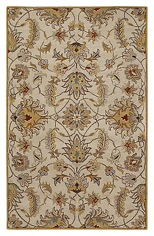 Whether rolled out in traditional or contemporary settings, here’s a look that beautifully goes with the flow. All-wool, hand-tufted pile is simply delightful underfoot. Classic floral and vine design feels as fresh and relevant as ever.100% wool | For indoor/outdoor use | Uv resistant; water resistant | Hand-tufted, medium pile | Canvas backing | Imported | Spot clean only | Wool fibers are prone to shedding, vacuum regularly and shedding will subside