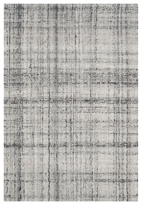 Abstract 3' x 5' Area Rug, Gray/Black, large