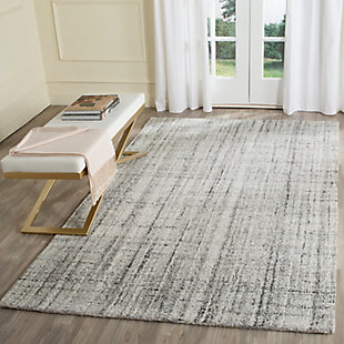 Abstract 8' x 10' Area Rug, Gray, rollover
