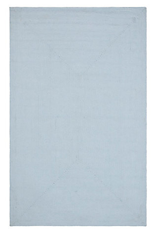Reversible 5' x 8' Area Rug, Blue, large