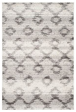 Power Loomed 5'1" x 7'6" Area Rug, Gray, large