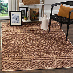 Power Loomed 4' x 6' Area Rug, Brown, rollover