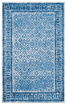 Power Loomed 4' x 6' Area Rug, Blue, large