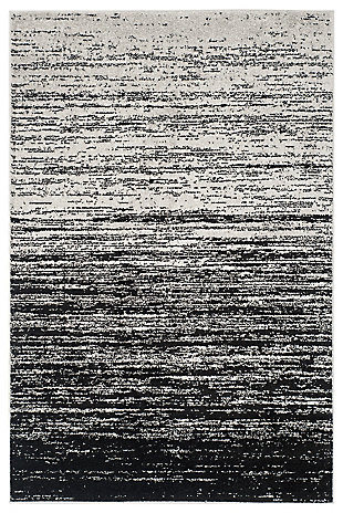 Ombre 5'1" x 7'6" Area Rug, Gray/Black, large