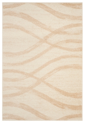 Ribbon 6' x 9' Area Rug, Beige/White, large