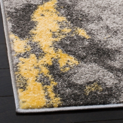 Over Dye 3' x 5' Area Rug, Gray/Yellow, large