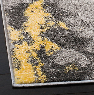 Over Dye 3' x 5' Area Rug, Gray/Yellow, rollover