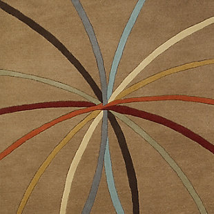 Think outside the lines. Appealing to those with an eye for highly contemporary design, this all-wool area rug aligns your space with color, movement and flow. Carved weave incorporates textural artistry.100% wool | Hand-tufted and carved, medium pile | Cotton canvas backing; rug pad recommended | Imported | Dry clean | Wool fibers are prone to shedding, vacuum regularly and shedding will subside