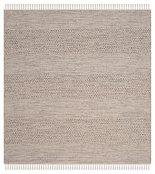Accessory 6' x 6' Square Rug, Gray/White, large