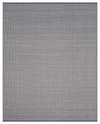 Hand Crafted 8' x 10' Area Rug, White/Blue, rollover