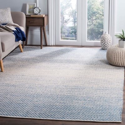 Ombre 4' x 6' Area Rug, Blue/Ivory, large