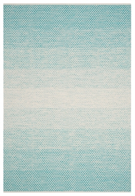 Ombre 6' x 9' Area Rug, White/Blue, large
