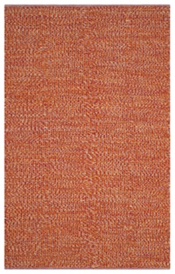 Flat Weave 3' x 5' Area Rug, Orange, large