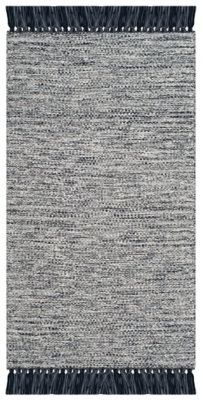 Flat Weave 2'3" x 7' Runner Rug, Gray, large