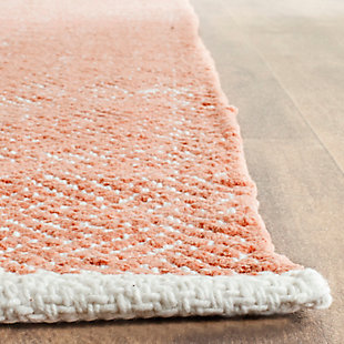 The handwoven beauty of flatweave rugs is a homespun staple in homes from coastal to contemporary. A low-profile design ensures an easy fit under furniture while soft cotton construction keeps it comfy underfoot.Made of cotton | Handmade | Low profile | No backing; rug pad recommended | Spot clean | Imported