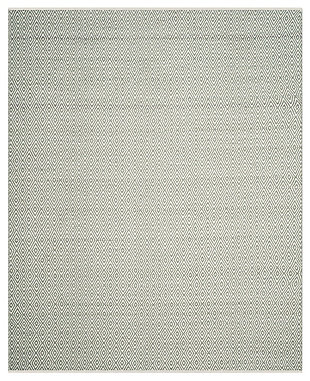 Hand Crafted 8' x 10' Area Rug, Gray, large